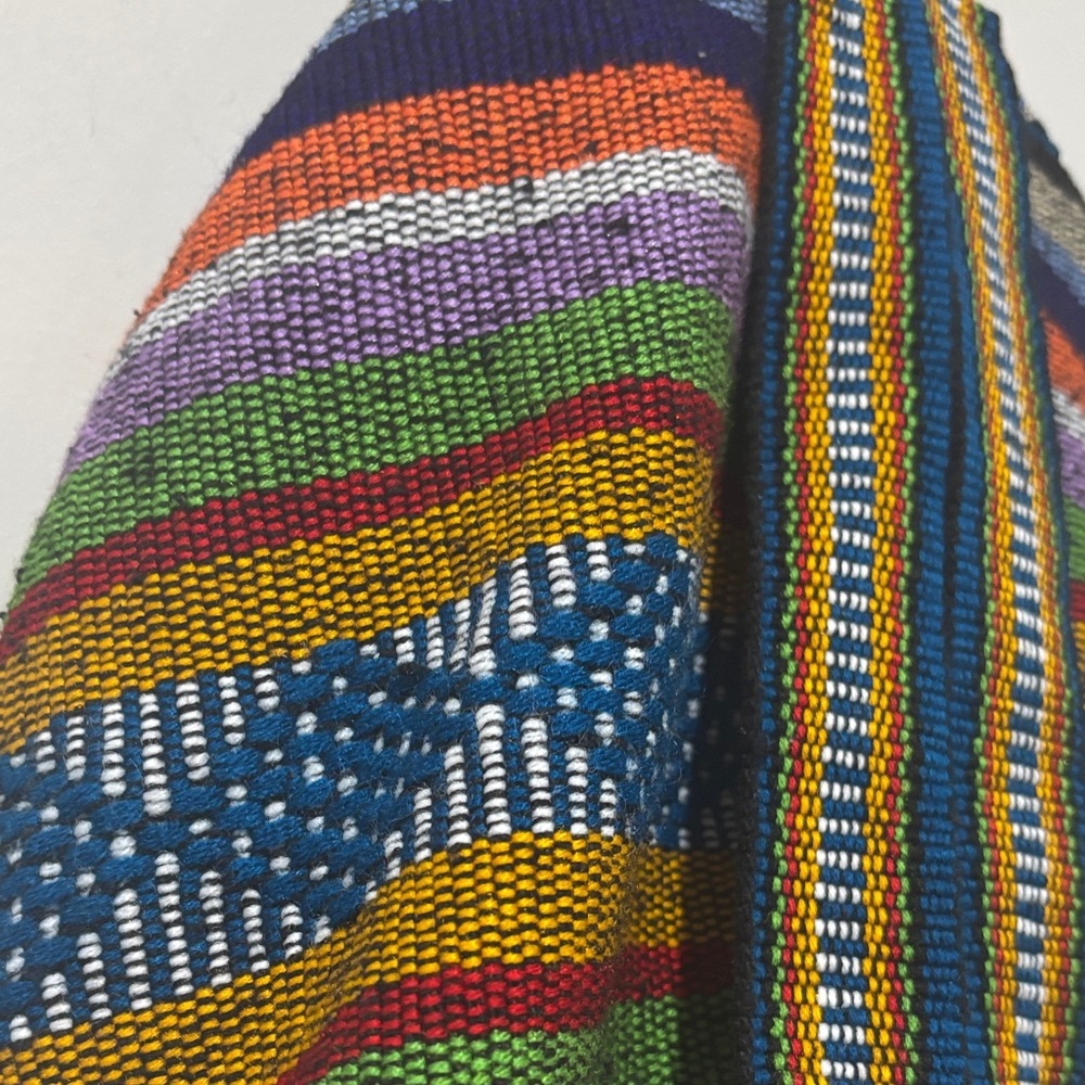 Pinzon Aztec Woven Drawstring Boho Hippie Colorful Backpack - Picture 6 of 10